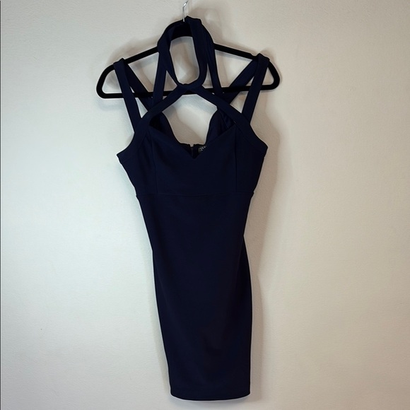 Elegant Navy Halter Dress - Picture 1 of 9